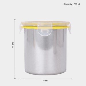 700 ml Stainless Steel Container, 1 1 X 11 cm (Pack of 1) 700 ml Stainless Steel Container, 1 1 X 11 cm (Pack of 1)