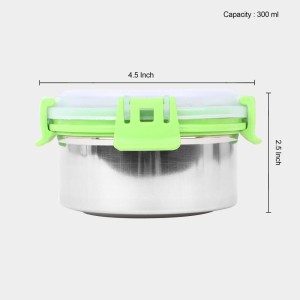 300 ml Stainless Steel Container, 4.5 X 2.5 inch (Pack of 1) 300 ml Stainless Steel Container, 4.5 X 2.5 inch (Pack of 1)