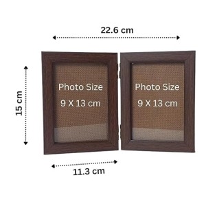 Hitech Sales Shree Ram and Lord Vishnu with MATA Laxmi Double Picture Folding Photo Frame for Table, Home, Pooja Room Decor (Brown, 2 Printed Photos, Tabletop) Hitech Sales Shree Ram and Lord Vishnu with MATA Laxmi Double Picture Folding Photo Frame for Table, Home, Pooja Room Decor (Brown, 2 Printed Photos, Tabletop)