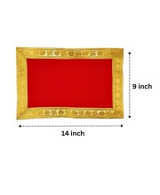 Velvet Pooja Cloth | Bhakti Lehar, Plain Altar Cloth for God Idols, Home Mandir, Temple and Pooja Ghar (14X9) Velvet Pooja Cloth | Bhakti Lehar, Plain Altar Cloth for God Idols, Home Mandir, Temple and Pooja Ghar (14X9)