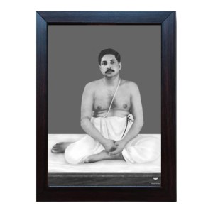 Hitech Sri Sri Thakur Anukulchandra Laminated Photo Frame for Table, Study & Living Room, Gifts : Divine Blessings for Your Home (Synthetic Wood Base and Front Glass, 8 x 6 inch)