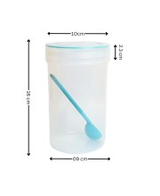 Storage Food Cylindrical Container Set (2 PCS) with Lids, Space-Saving, Airtight & 100% Food Grade | Ideal for Home & Kitchen (1000 ML) | Compact, Ideal for Storage of Food Products | 100% Recyclable