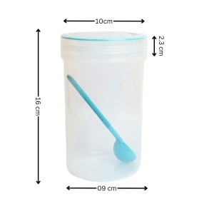 Storage Food Cylindrical Container Set (2 PCS) with Lids, Space-Saving, Airtight & 100% Food Grade | Ideal for Home & Kitchen (1000 ML) | Compact, Ideal for Storage of Food Products | 100% Recyclable