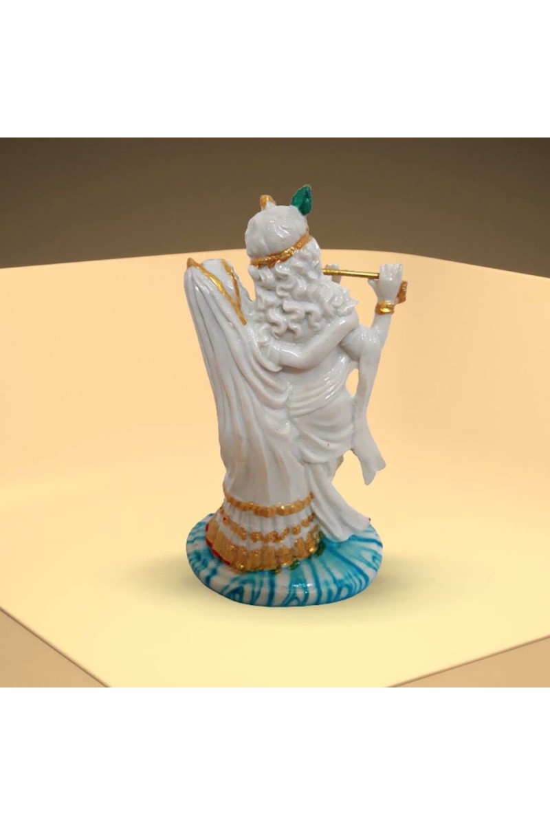 Radha Krishna Idol in White | Radha Krishna Statue for Home, Office, and Pooja Room Decor | Radha Krishna Murti