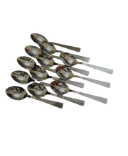 Hitech Sales Stainless Steel Dinning, Luxury Dinner Spoons, Table Spoon Set of 12, Length 6 inch, Dazzle Design,Daily Use