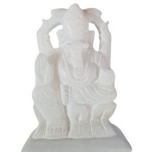 HiTechMart Handcrafted White Marble Lord Ganesha Idol | Vastu & Feng Shui Blessings | Home, Office & Temple Décor | Spiritual Gift for Pooja & Festivals - 9.5 cm HiTechMart Handcrafted White Marble Lord Ganesha Idol | Vastu & Feng Shui Blessings | Home, Office & Temple Décor | Spiritual Gift for Pooja & Festivals - 9.5 cm