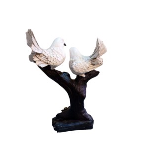White Bird Couple Decorative Showpiece on Tree Branch Base | Resin Love Birds Figurine for Home & Office Décor | Elegant Tabletop Statue for Living Room, Bedroom & Gift Purpose White Bird Couple Decorative Showpiece on Tree Branch Base | Resin Love Birds Figurine for Home & Office Décor | Elegant Tabletop Statue for Living Room, Bedroom & Gift Purpose
