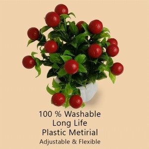 Hitech Artificial Flower Pot Red Cherry Tableware Home Decor Living Room Shop Office Bed Room Washroom & Gift Artificial Plant with Pot Pack of 1 (Red & Green) Hitech Artificial Flower Pot Red Cherry Tableware Home Decor Living Room Shop Office Bed Room Washroom & Gift Artificial Plant with Pot Pack of 1 (Red & Green)