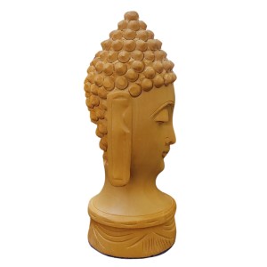 HiTechMart Handcrafted Wooden Buddha Head Statue – Intricately Carved Serenity Idol for Home Decor, Meditation & Spiritual Gifting HiTechMart Handcrafted Wooden Buddha Head Statue – Intricately Carved Serenity Idol for Home Decor, Meditation & Spiritual Gifting