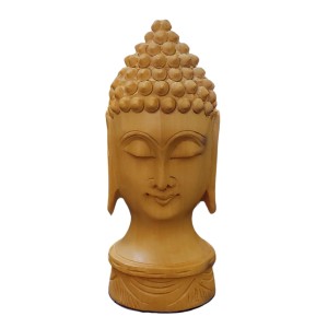 HiTechMart Handcrafted Wooden Buddha Head Statue – Intricately Carved Serenity Idol for Home Decor, Meditation & Spiritual Gifting HiTechMart Handcrafted Wooden Buddha Head Statue – Intricately Carved Serenity Idol for Home Decor, Meditation & Spiritual Gifting