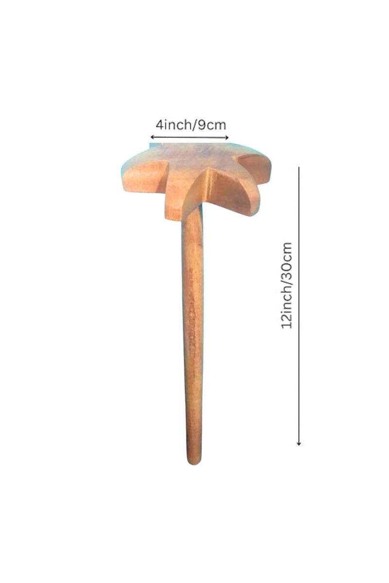 Wooden Dal Ghotni Traditional Hand Masher | Wooden Dal Mathani for Kitchen | Handmade Dal Whisker for Mixing Dal, Kadhi & Curry | Wooden Kitchen Tool