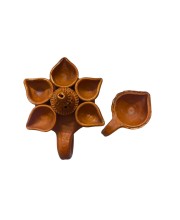 Handcrafted Pancha Pradeep with Diya Combo – Traditional Indian Terracotta 5-Headed Oil Lamp for Diwali, Pooja, and Home Decoration. Handcrafted Pancha Pradeep with Diya Combo – Traditional Indian Terracotta 5-Headed Oil Lamp for Diwali, Pooja, and Home Decoration.