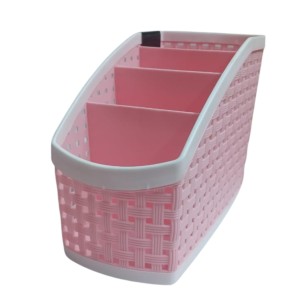 Hitech Sales Plastic Multipurpose Storage Basket Rack Desk Organizer with 4 Sections for Stationery Pen Stand | Cutlery Stand | Bathroom Stand | Set of 2 Hitech Sales Plastic Multipurpose Storage Basket Rack Desk Organizer with 4 Sections for Stationery Pen Stand | Cutlery Stand | Bathroom Stand | Set of 2