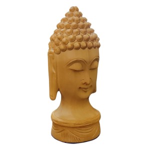 HiTechMart Handcrafted Wooden Buddha Head Statue – Intricately Carved Serenity Idol for Home Decor, Meditation & Spiritual Gifting HiTechMart Handcrafted Wooden Buddha Head Statue – Intricately Carved Serenity Idol for Home Decor, Meditation & Spiritual Gifting