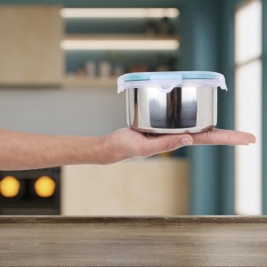 800 ml Stainless Steel Container, 5 X 3 inch (Pack of 1) 800 ml Stainless Steel Container, 5 X 3 inch (Pack of 1)
