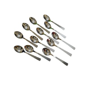 Hitech Sales Stainless Steel Dinning, Luxury Dinner Spoons, Table Spoon Set of 12, Length 6 inch, Dazzle Design,Daily Use