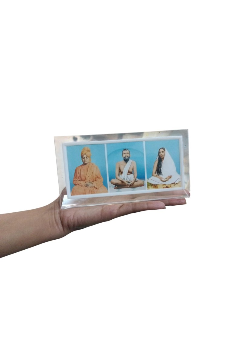 Hitech Swami Vivekananda & Ramkrishna Paramahansa & Sarada Photo Frame || Four Pictures in one Frame || Laminated Photo Frame for, Living Room, Gifts
