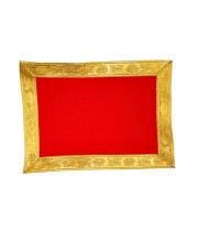 Velvet Pooja Cloth | Bhakti Lehar, Plain Altar Cloth for God Idols, Home Mandir, Temple and Pooja Ghar (8X6) Velvet Pooja Cloth | Bhakti Lehar, Plain Altar Cloth for God Idols, Home Mandir, Temple and Pooja Ghar (8X6)