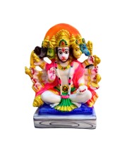 Panchmukhi Hanuman Idol – 5 Face Hanuman Ji Murti for Home Temple, Pooja & Vastu – Multicolor Decorative Resin Statue for Spiritual Decor & Gifting