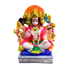 Panchmukhi Hanuman Idol – 5 Face Hanuman Ji Murti for Home Temple, Pooja & Vastu – Multicolor Decorative Resin Statue for Spiritual Decor & Gifting Panchmukhi Hanuman Idol – 5 Face Hanuman Ji Murti for Home Temple, Pooja & Vastu – Multicolor Decorative Resin Statue for Spiritual Decor & Gifting