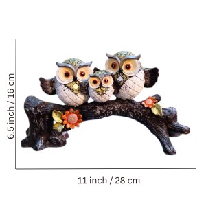 Cute Owl Family Showpiece Figurine on Tree Branch – Decorative Resin Owls Statue for Home, Office & Living Room Décor | Gift Item for Housewarming & Table Decoration Cute Owl Family Showpiece Figurine on Tree Branch – Decorative Resin Owls Statue for Home, Office & Living Room Décor | Gift Item for Housewarming & Table Decoration