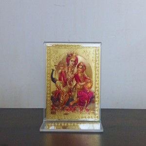 Hitech Sales Gold-Plated Radha Krishna Religious Acrylic Photo Frame Hindu God and Goddess Temple Art Decor for Home, Office, Car Dashboard and Gift Purpose Hitech Sales Gold-Plated Radha Krishna Religious Acrylic Photo Frame Hindu God and Goddess Temple Art Decor for Home, Office, Car Dashboard and Gift Purpose