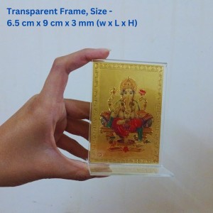 Hitech Sales Shree Hanuman Gold-Plated Religious Acrylic Photo Frame Hindu God and Goddess Temple Art Decor for Home, Office, Car Dashboard and Gift Purpose