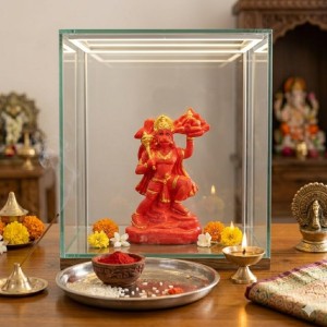Lord Hanuman with Mountain Resin Idol – Bajrangbali Murti Carrying Parvat – Spiritual Statue for Home Temple, Pooja, Decor & Gifting Lord Hanuman with Mountain Resin Idol – Bajrangbali Murti Carrying Parvat – Spiritual Statue for Home Temple, Pooja, Decor & Gifting