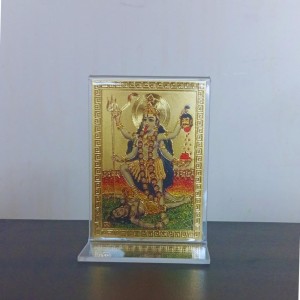 Hitech Sales Maa Kali Gold-Plated Religious Acrylic Photo Frame Hindu God and Goddess Temple Art Decor for Home, Office, Car Dashboard and Gift Purpose Hitech Sales Maa Kali Gold-Plated Religious Acrylic Photo Frame Hindu God and Goddess Temple Art Decor for Home, Office, Car Dashboard and Gift Purpose