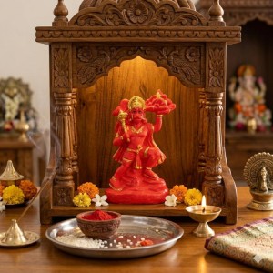 Lord Hanuman with Mountain Resin Idol – Bajrangbali Murti Carrying Parvat – Spiritual Statue for Home Temple, Pooja, Decor & Gifting Lord Hanuman with Mountain Resin Idol – Bajrangbali Murti Carrying Parvat – Spiritual Statue for Home Temple, Pooja, Decor & Gifting