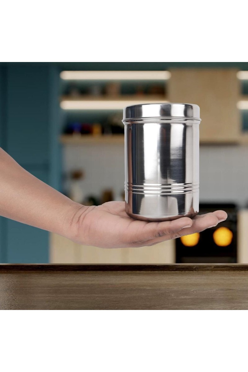 700 ml Stainless Steel Container, 9 X 13 cm (Pack of 1)