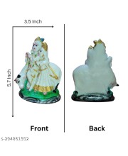 Polyresine Lord Radha Krishna Statue | Shine Gallery Radha Krishna Showpiece for Home Temple Décor I showpiece of god Idols for Office desks, Study Table, mandir I Best Gift Item