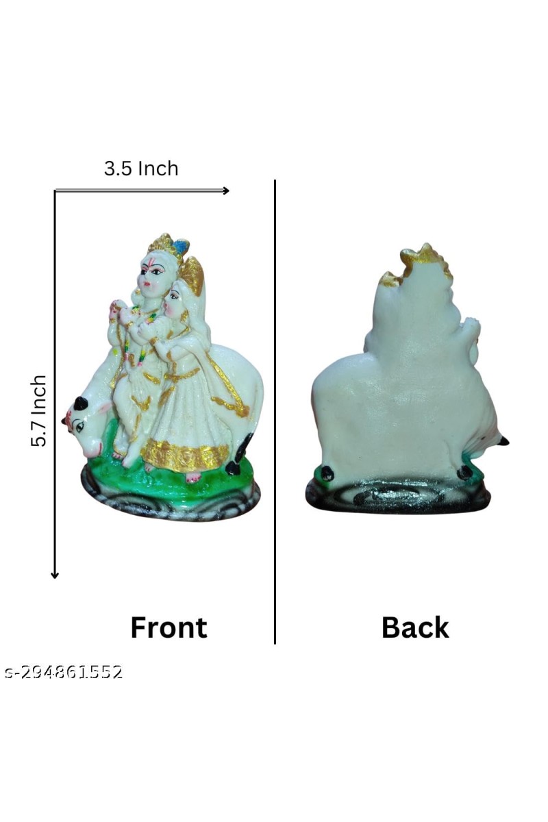Polyresine Lord Radha Krishna Statue | Shine Gallery Radha Krishna Showpiece for Home Temple Décor I showpiece of god Idols for Office desks, Study Table, mandir I Best Gift Item