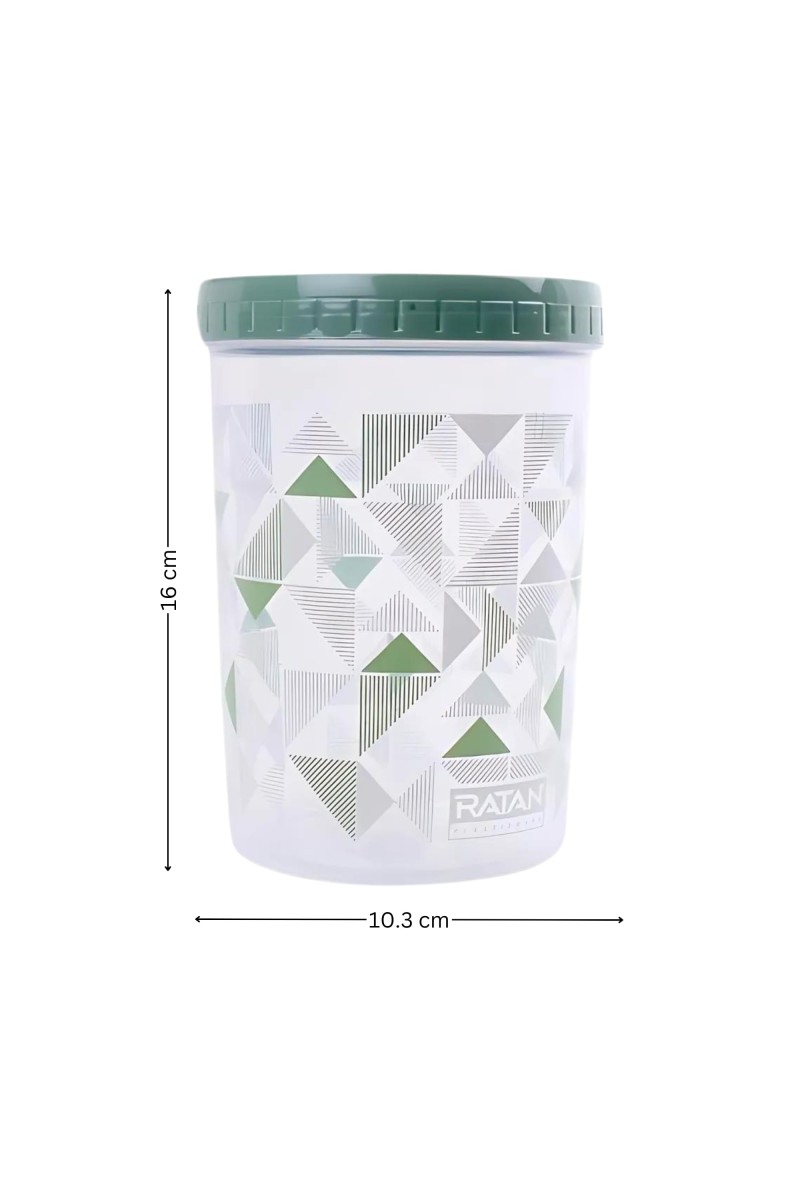 Storage Food Cylindrical Container Set (3 PCS) with Lids, Space-Saving, Airtight & Leak Proof, 100% Food Grade, Microwave & Freezer Safe, Dishwasher Safe, Ideal for Home & Kitchen (1000 ML)
