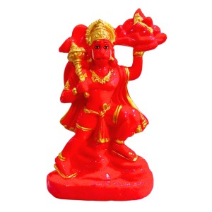 Lord Hanuman with Mountain Resin Idol – Bajrangbali Murti Carrying Parvat – Spiritual Statue for Home Temple, Pooja, Decor & Gifting Lord Hanuman with Mountain Resin Idol – Bajrangbali Murti Carrying Parvat – Spiritual Statue for Home Temple, Pooja, Decor & Gifting