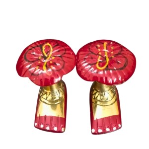 Traditional Brass Charan Paduka Set with Plate | Auspicious Puja Item for Mandir, Worship & Religious Rituals Home Temple, Puja & Spiritual Decor Traditional Brass Charan Paduka Set with Plate | Auspicious Puja Item for Mandir, Worship & Religious Rituals Home Temple, Puja & Spiritual Decor