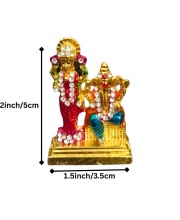 Shri Lakshmi Ganesh Murti with Stone Work Gold Plated Decorative Figurine | Religious Idol for Home Mandir, Office & Festive Decor Shri Lakshmi Ganesh Murti with Stone Work Gold Plated Decorative Figurine | Religious Idol for Home Mandir, Office & Festive Decor
