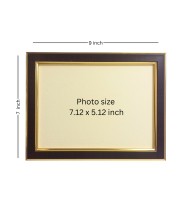 Hitech Sales Sri Ramakrishna Paramahansa and Sarada Devi Polystyrene Photo Frame, Rectangular Printed Photo Frame for Pooja Room, Home Decoration and Gifting (Tabletop, 7 x 9 x 0.9 inches, Brown)