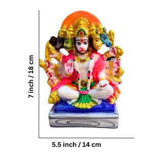 Panchmukhi Hanuman Idol – 5 Face Hanuman Ji Murti for Home Temple, Pooja & Vastu – Multicolor Decorative Resin Statue for Spiritual Decor & Gifting Panchmukhi Hanuman Idol – 5 Face Hanuman Ji Murti for Home Temple, Pooja & Vastu – Multicolor Decorative Resin Statue for Spiritual Decor & Gifting