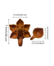Handcrafted Pancha Pradeep with Diya Combo – Traditional Indian Terracotta 5-Headed Oil Lamp for Diwali, Pooja, and Home Decoration. Handcrafted Pancha Pradeep with Diya Combo – Traditional Indian Terracotta 5-Headed Oil Lamp for Diwali, Pooja, and Home Decoration.