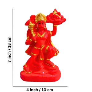Lord Hanuman with Mountain Resin Idol – Bajrangbali Murti Carrying Parvat – Spiritual Statue for Home Temple, Pooja, Decor & Gifting Lord Hanuman with Mountain Resin Idol – Bajrangbali Murti Carrying Parvat – Spiritual Statue for Home Temple, Pooja, Decor & Gifting