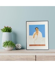 Hitech Sales Borda Wooden Laminated Photo Frame for Pooja Room, Temple, Home Decor, Gift (Free Stand, Tabletop, 8.6 x 11 inches)