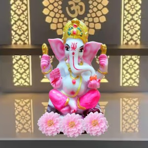 Hi Tech Sales Handcrafted Siddhi Ganesh Idol for Home Decor, Gifting Diwali, Birthday, Festivals (5 x 3 Inches) (Pink) Hi Tech Sales Handcrafted Siddhi Ganesh Idol for Home Decor, Gifting Diwali, Birthday, Festivals (5 x 3 Inches) (Pink)