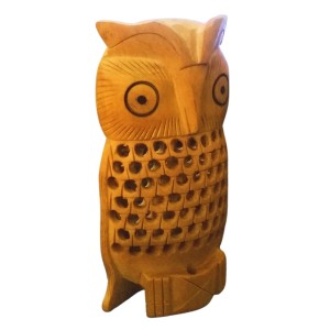 Handcrafted Wooden Owl Statue – Intricately Carved Owl Figurine, Feng Shui & Vastu Decor for Home & Office, Lucky Charm Symbol of Wisdom Handcrafted Wooden Owl Statue – Intricately Carved Owl Figurine, Feng Shui & Vastu Decor for Home & Office, Lucky Charm Symbol of Wisdom