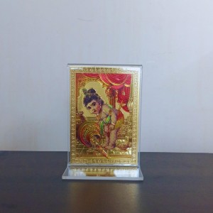 Hitech Sales Makhan Gopal Gold-Plated Religious Acrylic Photo Frame Hindu God and Goddess Temple Art Decor for Home, Office, Car Dashboard and Gift Purpose Hitech Sales Makhan Gopal Gold-Plated Religious Acrylic Photo Frame Hindu God and Goddess Temple Art Decor for Home, Office, Car Dashboard and Gift Purpose