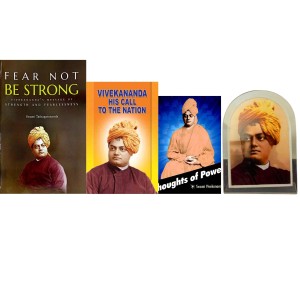 wami Vivekananda Photo Frame with Books: Fear Not to be Strong, Swami Vivekananda His Call to The Nation, Thought of Power wami Vivekananda Photo Frame with Books: Fear Not to be Strong, Swami Vivekananda His Call to The Nation, Thought of Power