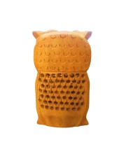 Handcrafted Wooden Owl Statue – Intricately Carved Owl Figurine, Feng Shui & Vastu Decor for Home & Office, Lucky Charm Symbol of Wisdom