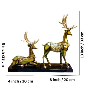 Metallic Gold Finish Deer Idols Set – Elegant Decorative Deer Figurines for Home Decor – Luxury Animal Showpieces for Living Room, Cabinet & Tabletop – Ideal Anniversary, Wedding & Housewarming Gift Metallic Gold Finish Deer Idols Set – Elegant Decorative Deer Figurines for Home Decor – Luxury Animal Showpieces for Living Room, Cabinet & Tabletop – Ideal Anniversary, Wedding & Housewarming Gift
