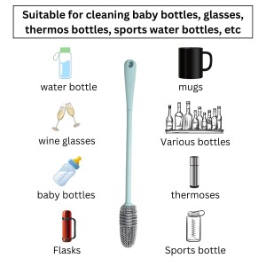 Hitech Sales Bottle Cleaning Brush Multipurpose Flexible Bottle Cleaner Brush for Glass, Plastic Bottles and More, Long Handle, Durable, Hanging Holes (White and Sea-Green, Pack of 2) Hitech Sales Bottle Cleaning Brush Multipurpose Flexible Bottle Cleaner Brush for Glass, Plastic Bottles and More, Long Handle, Durable, Hanging Holes (White and Sea-Green, Pack of 2)