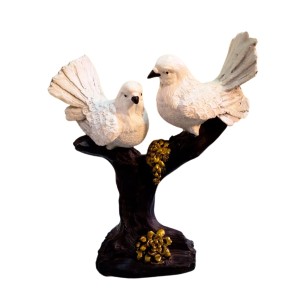 White Bird Couple Decorative Showpiece on Tree Branch Base | Resin Love Birds Figurine for Home & Office Décor | Elegant Tabletop Statue for Living Room, Bedroom & Gift Purpose White Bird Couple Decorative Showpiece on Tree Branch Base | Resin Love Birds Figurine for Home & Office Décor | Elegant Tabletop Statue for Living Room, Bedroom & Gift Purpose